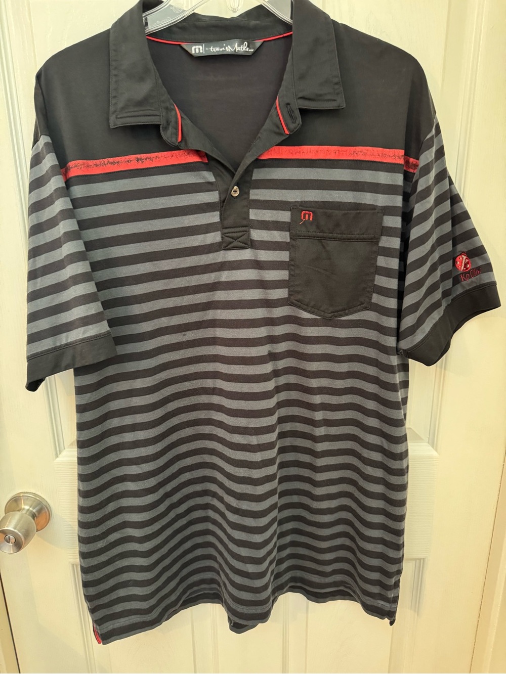 TravisMathew x Ko Olina Golf Club
Striped Polo Shirt Ladybug Embroidered [Lg] - Picture 6 of 16
